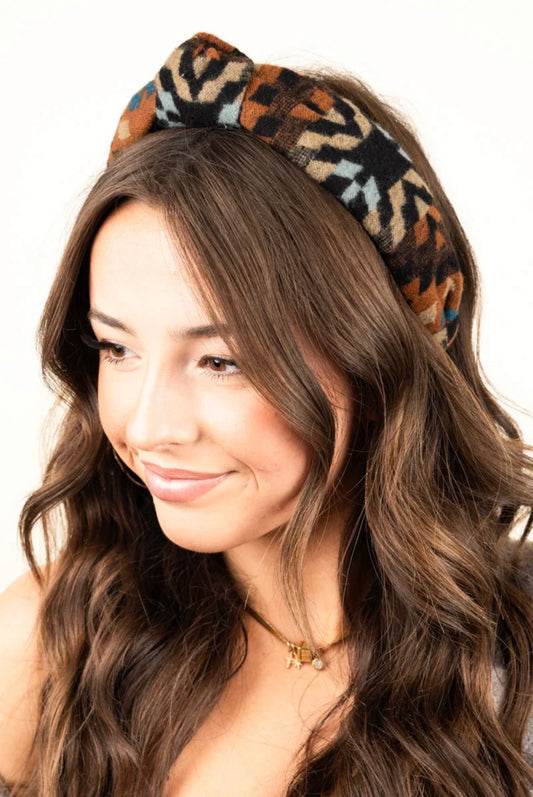 Winter Aztec Print Headband