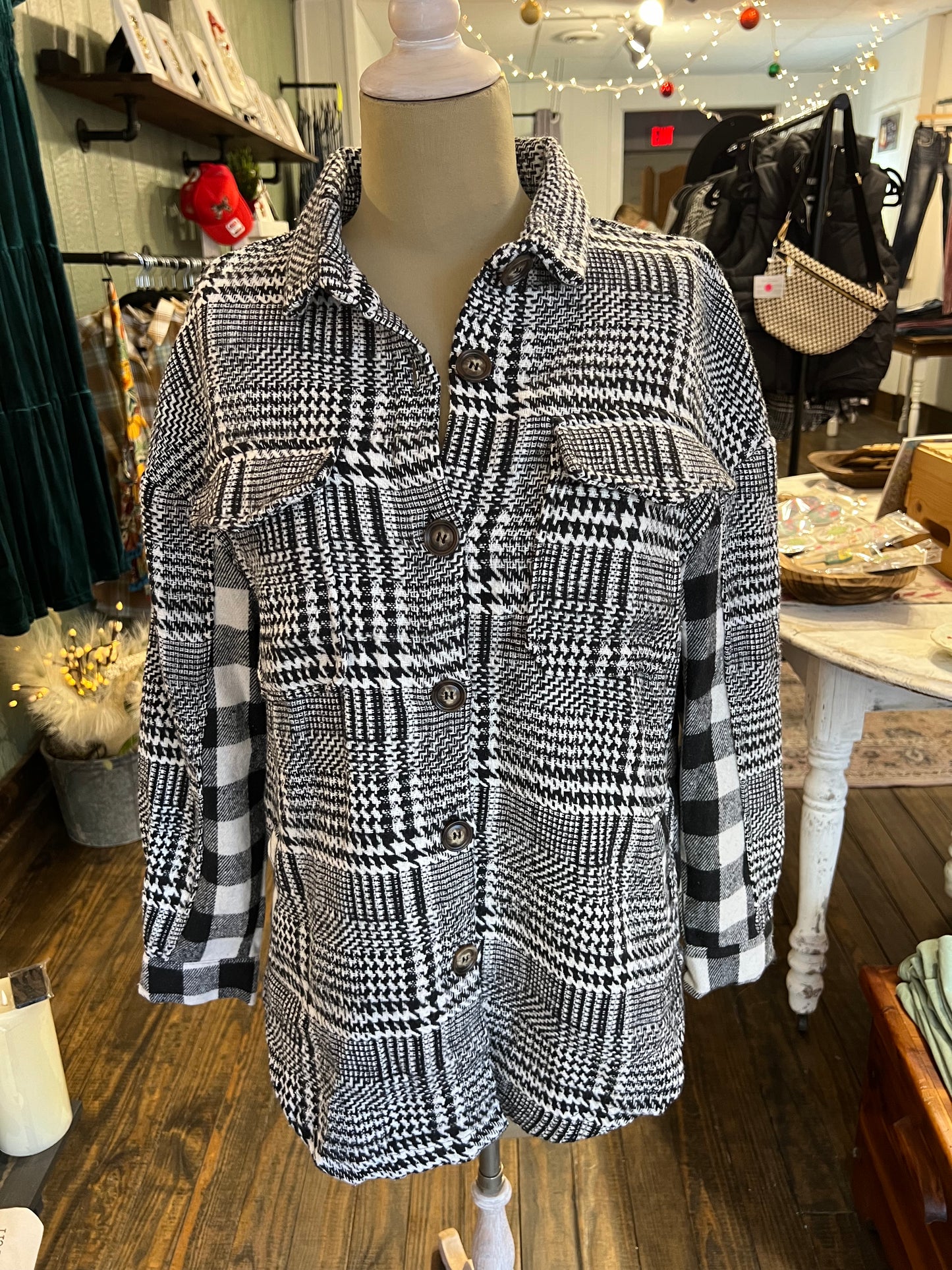 Black Plaid Shacket