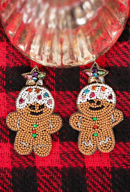 Gingerbread Man Earrings