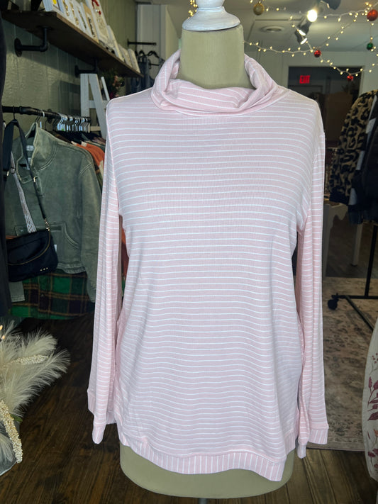 Paisley Pink Stripe Top