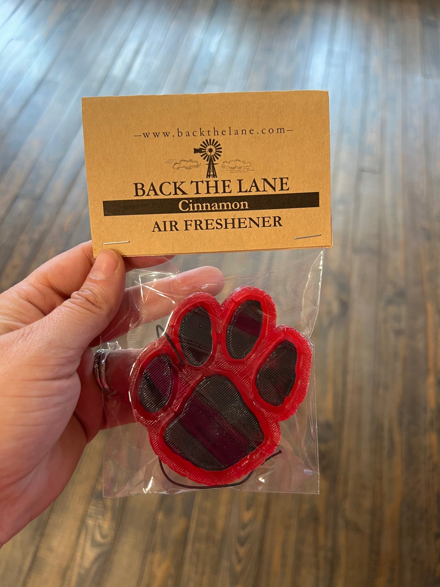 Black and Red Paw Print Air Freshie