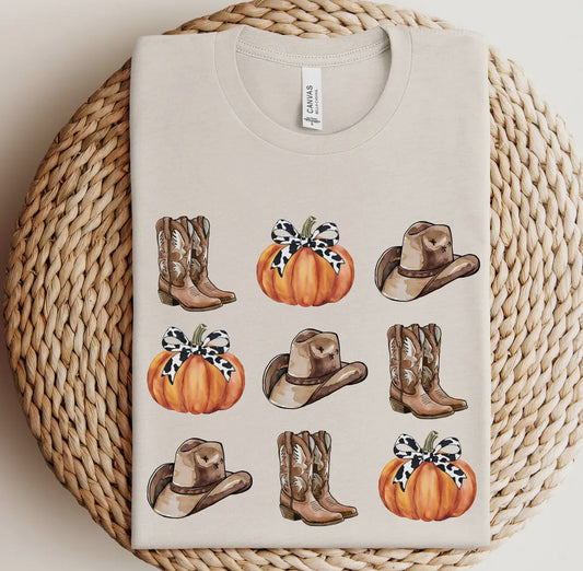 Boots, Bows, and Pumpkins T-Shirt