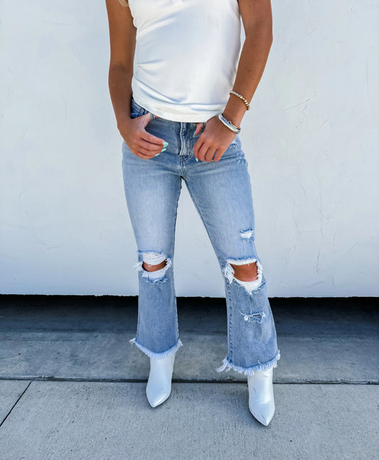 Lucy Distressed Crop Jean